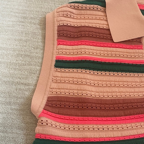 Essentiel Antwerp Multicolor Striped Sleeveless Blouse - Picture 5 of 8